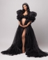 Preview: FERRERO in schwarz Babybauch Kleid für Fotoshooting