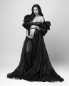 Preview: FERRERO in schwarz Babybauch Kleid für Fotoshooting