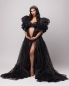 Preview: FERRERO in schwarz Babybauch Kleid für Fotoshooting