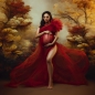 Preview: DESERT #44 Babybauch Kleid für Fotoshooting
