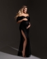 Preview: GLAM in SCHWARZ Babybauch Kleid