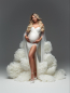 Preview: SUMMER in IVORY Babybauch Kleid für Fotoshooting