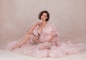 Preview: FERRERO in DUSTY PINK Designer Maternity Gown for Photoshooting