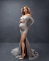 Preview: CLASSIC in SILBER Babybauch Kleid