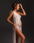 Preview: ONE SHOULDER Wet Look maternity dress