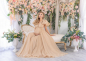 Preview: AMBER in BEIGE Babybauch Shooting Kleid