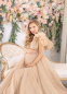 Preview: AMBER in BEIGE Babybauch Shooting Kleid