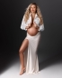 Preview: CHIC in WEIß Babybauch Outfit für Fotoshooting