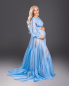 Preview: OXANA in BLAU Babybauch Robe for Fotoshooting
