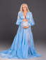 Preview: OXANA in BLAU Babybauch Robe for Fotoshooting