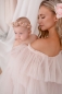 Preview: LEILA in CREME#84 Babybauch Kleid für Fotoshooting