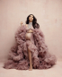Preview: JADORE in MAUVE#59 maternity robe for photoshooting