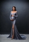Preview: CLASSIC in BLAU Babybauch Kleid