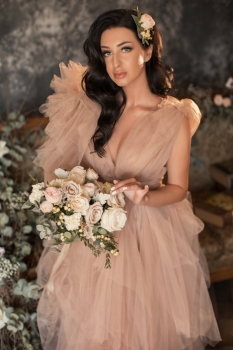 SERENA SLEEVE Haute Couture dress for Photoshoot