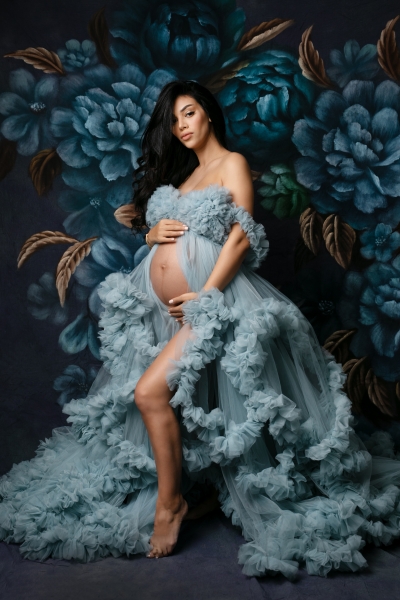 COCO in BLUE#83 maternity gown for photoshooting