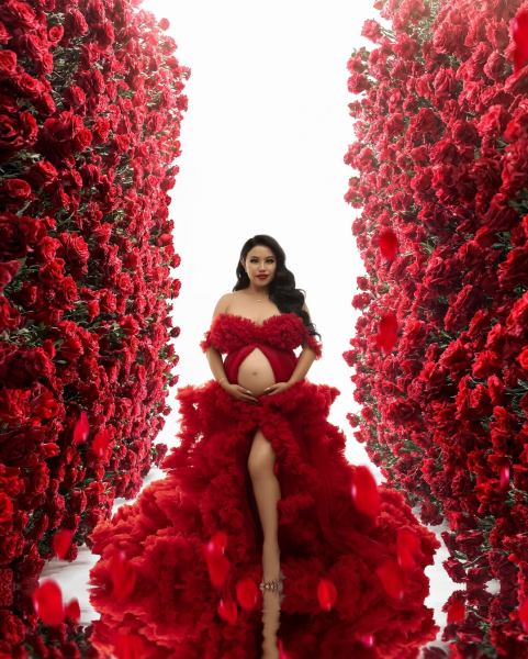 COCO in RED#44 maternity gown