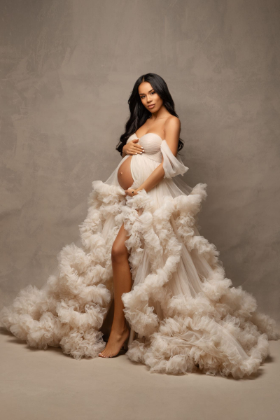 Preview: CINDERELLA in CREAM#84 maternity gown for photoshooting