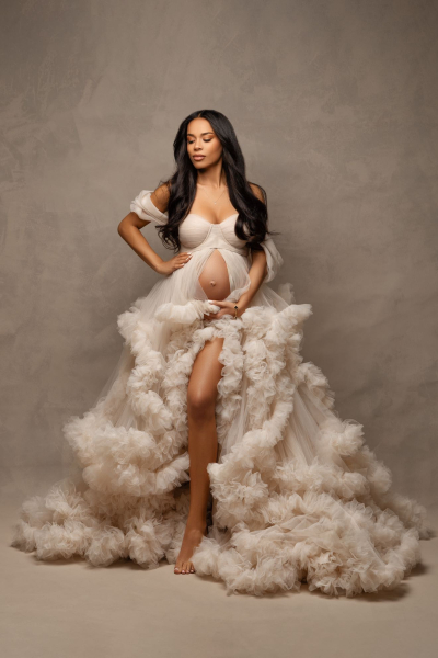 Preview: CINDERELLA in CREAM#84 maternity gown for photoshooting