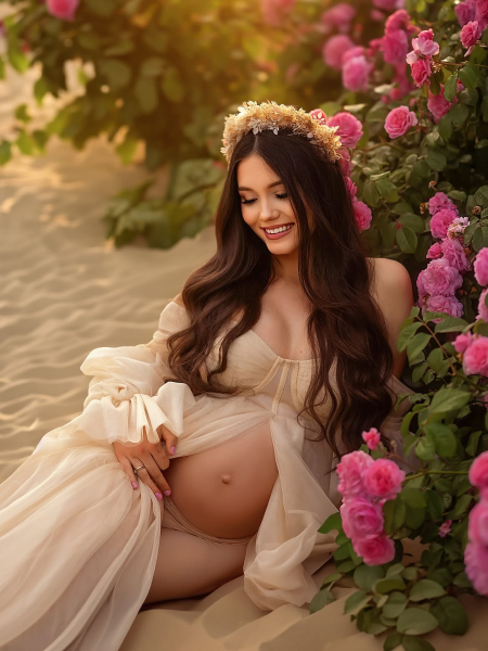 Preview: GLOW in CREAM#84 materinity gown