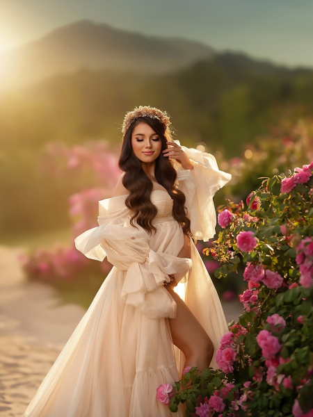 Preview: GLOW in CREAM#84 materinity gown