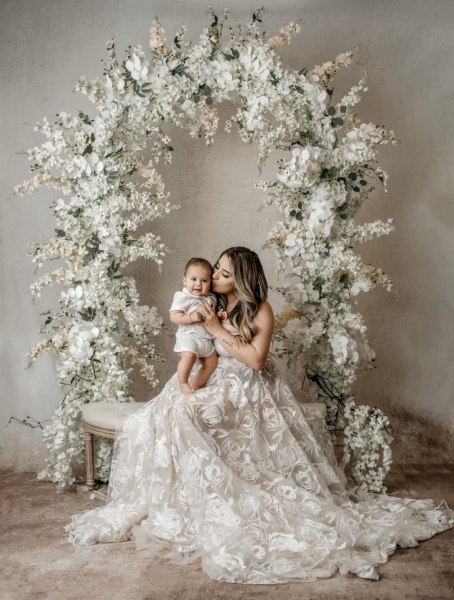 ROSE maternity gown for photoshooting