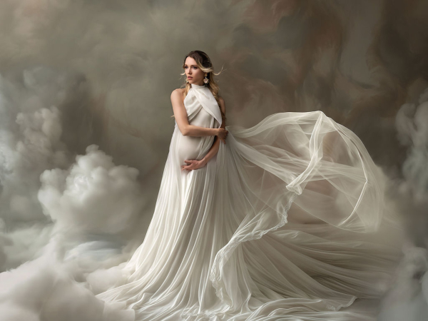 AFRODITA Babybauch Kleid für Fotoshooting