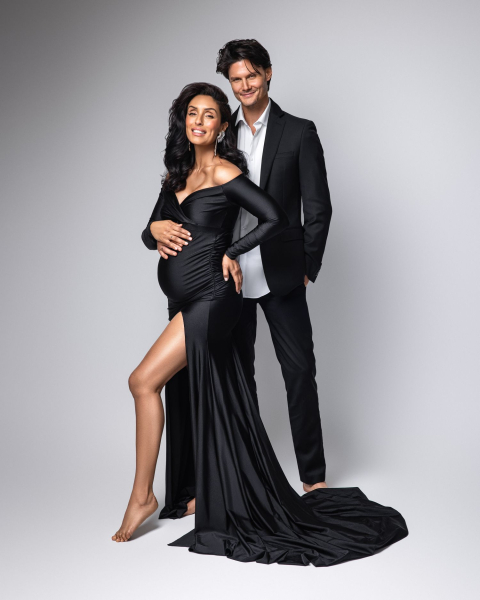 CLASSIC in SCHWARZ Babybauch Kleid