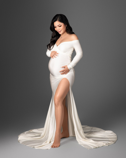 CLASSIC in IVORY Babybauch Kleid