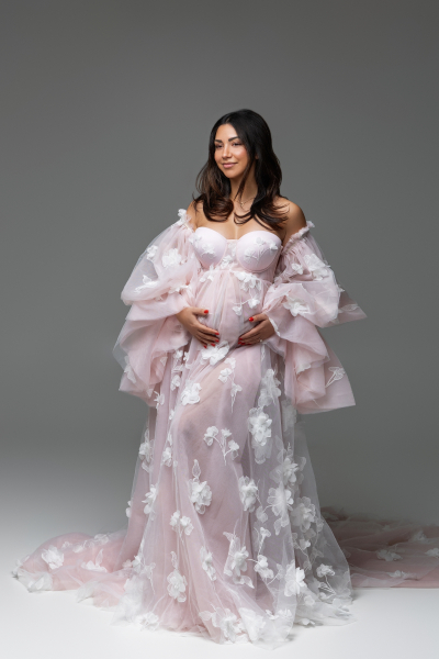 Preview: BLOSSOM in PINK#78 Babybauch Kleid