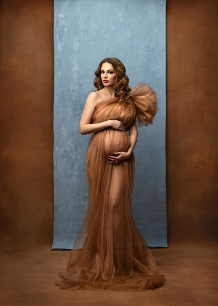 DESERT SHINY#69 Babybauch Kleid für Fotoshooting