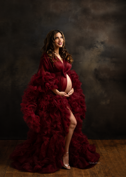 BARBARA Designer Maternity Robe for Photoshooting