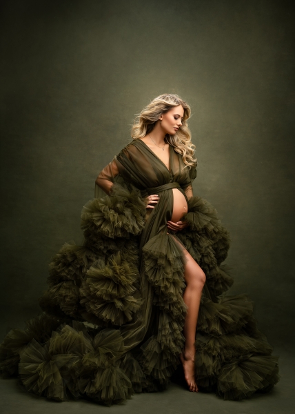 JADORE#100 maternity robe for photoshoot