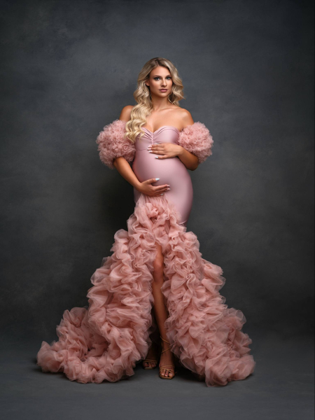 PARIS in PINK#10 Babybauch Kleid für Fotoshooting