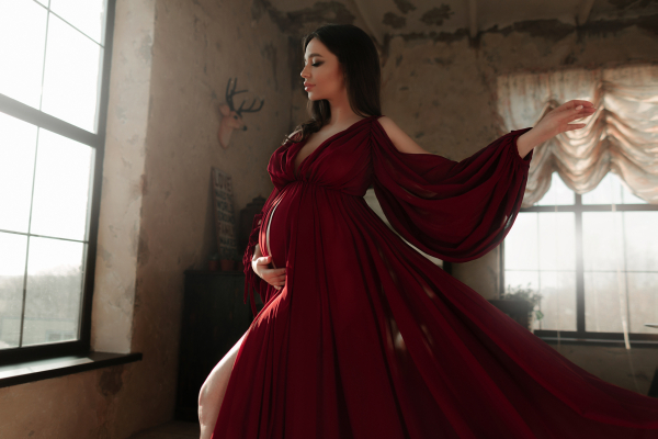 ARIA Babybauch Kleid für Fotoshooting