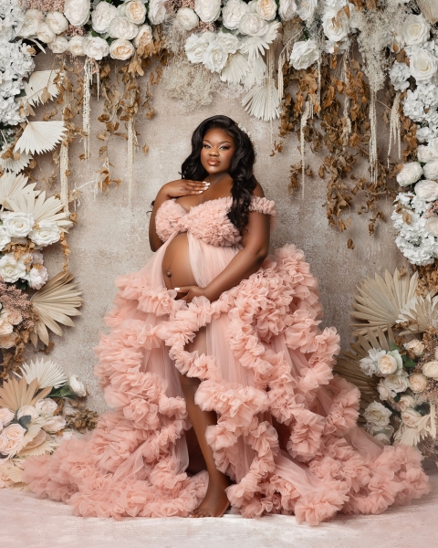 COCO in PINK#9 maternity gown for photoshooting