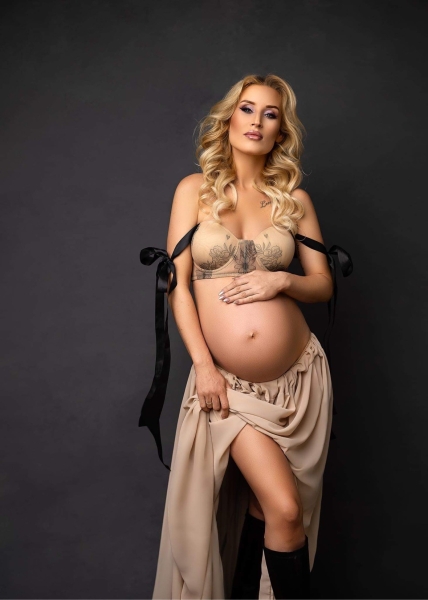 TATTOO maternity corset for photoshoot