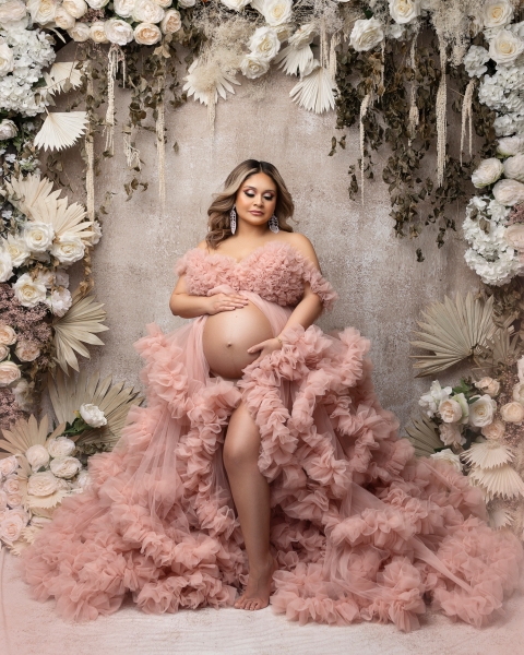 COCO in PINK#9 maternity gown for photoshooting