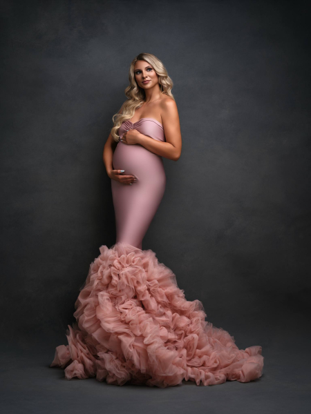 PARIS in PINK#10 Babybauch Kleid für Fotoshooting