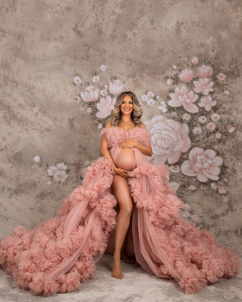COCO in PINK#9 maternity gown for photoshooting