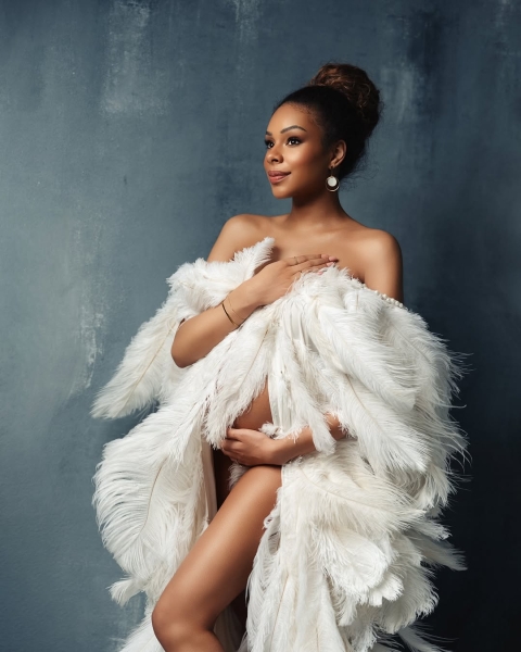 OSTRICH feather cape