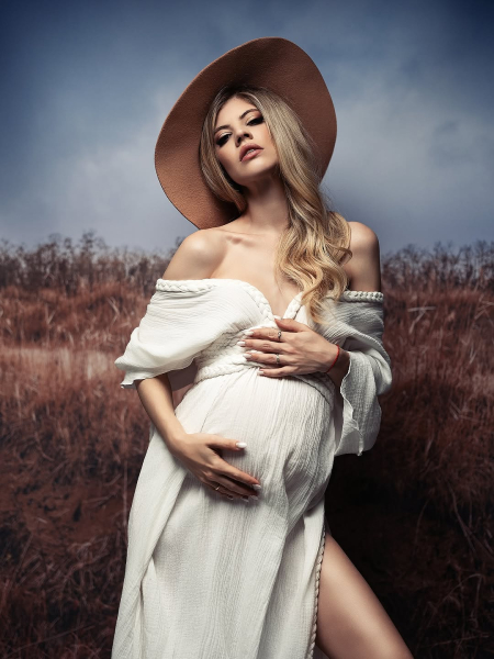 BLAKE Babybauch Kleid für Fotoshooting