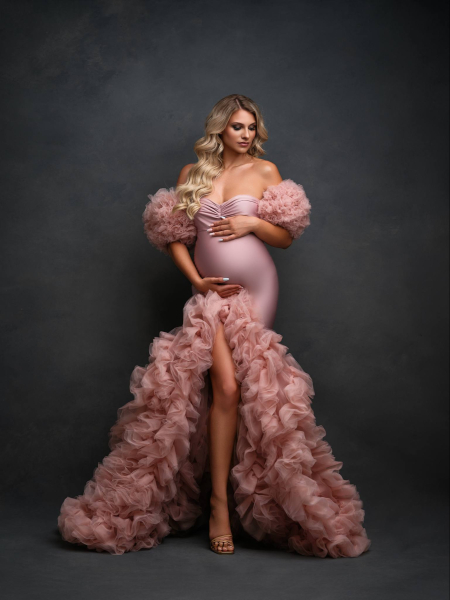PARIS in PINK#10 Babybauch Kleid für Fotoshooting