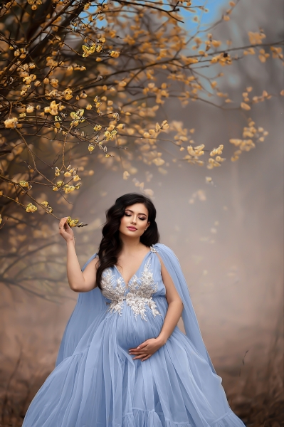 WISTERIA#82 maternity gown for photoshoot