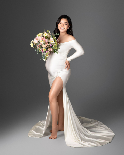 CLASSIC in IVORY Babybauch Kleid