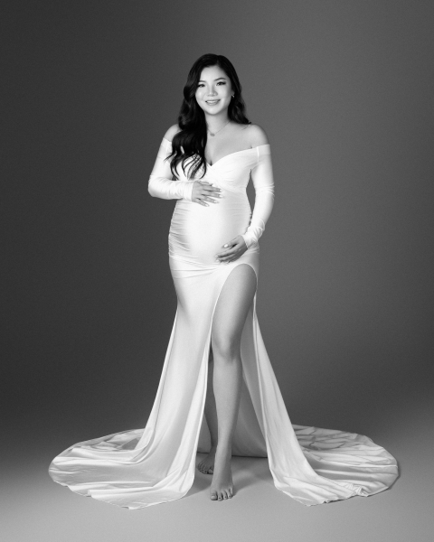 CLASSIC in IVORY Babybauch Kleid