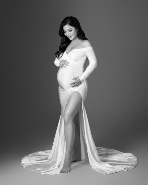 CLASSIC in IVORY Babybauch Kleid