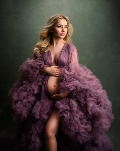 BARBARA #91 EXTRA VOLL Babybauch Kleid
