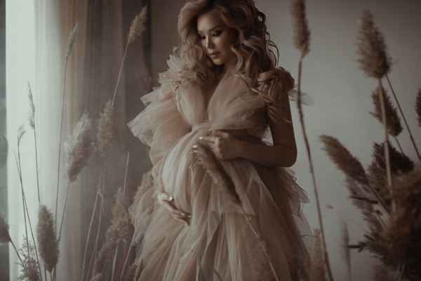 SERENA SLEEVE Haute Couture dress for Photoshoot
