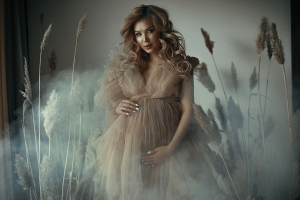 SERENA SLEEVE Haute Couture dress for Photoshoot