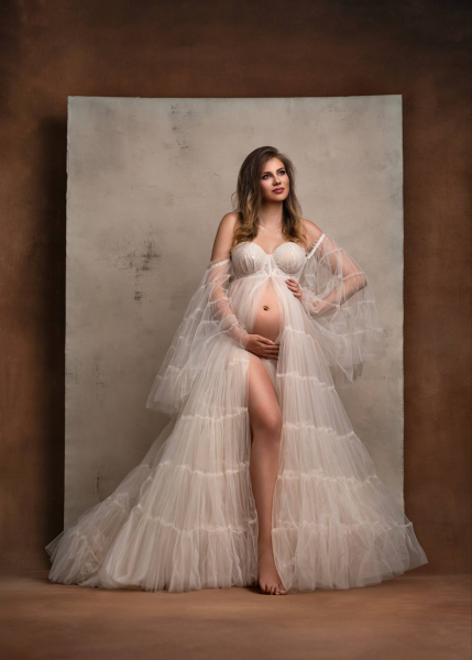 STAR in CREME#84 haute couture Hochzeits- oder Verlobungskleid